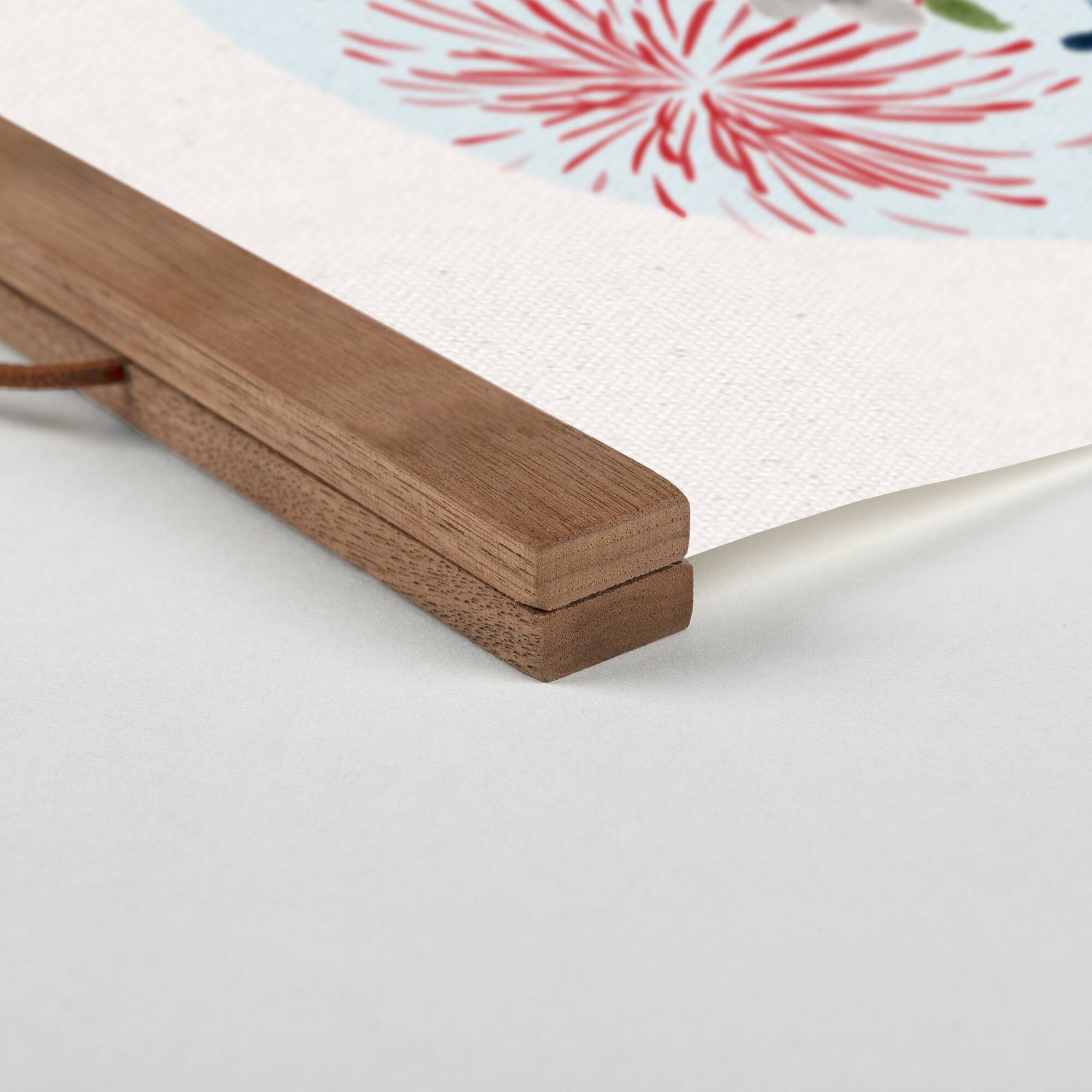 Hello Summer Icons Teak Hanging Canvas